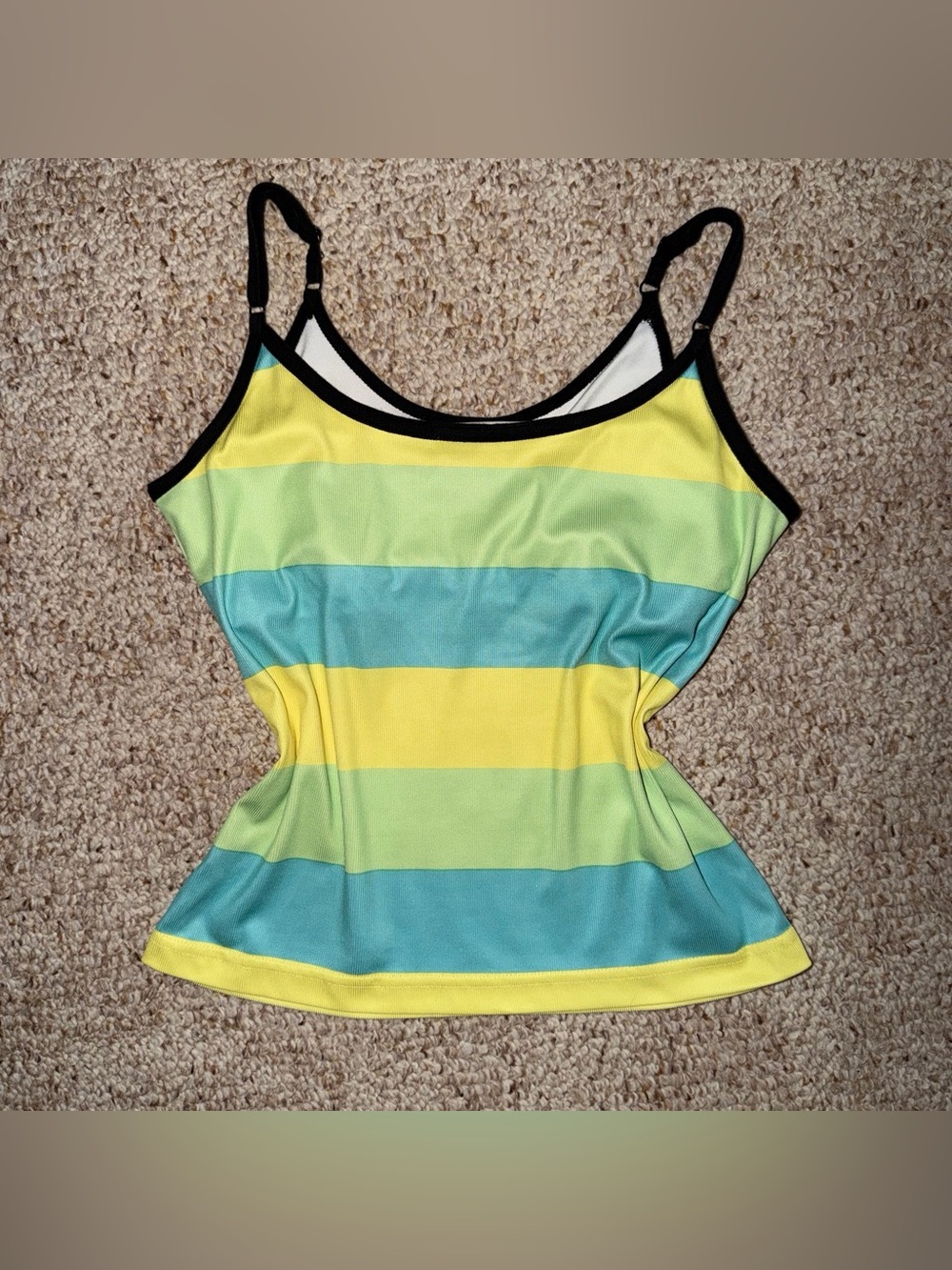 Rare Vintage 90’s Y2K Summer Striped Tank Top Small